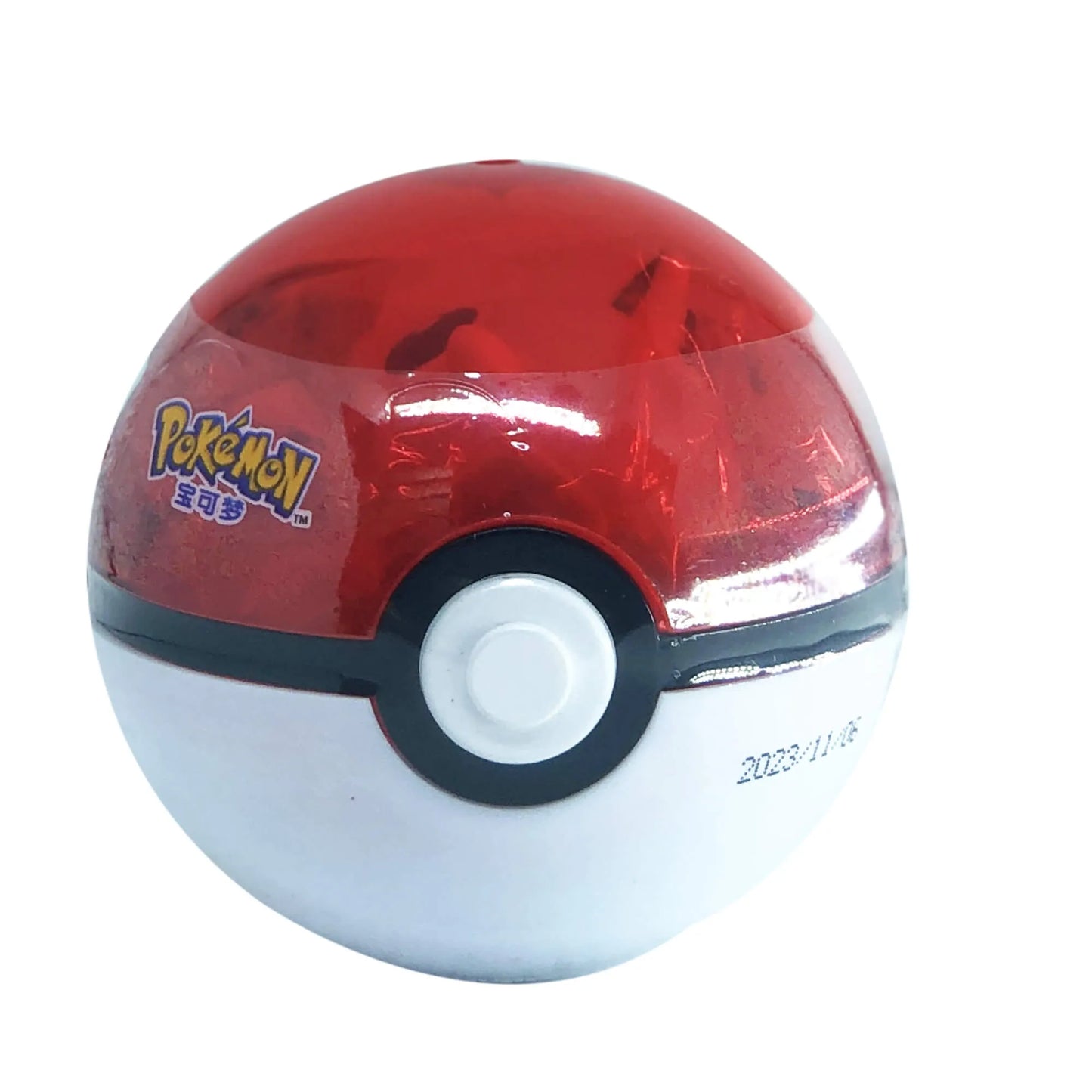 Bala De Goma 20g - Pokébola com Pokémon- Sabor Frutas