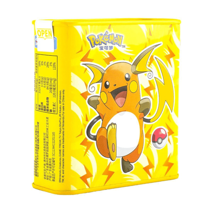 Bala de Goma em Lata (95g) - Pikachu & Raichu - Sabores Limão e Manga