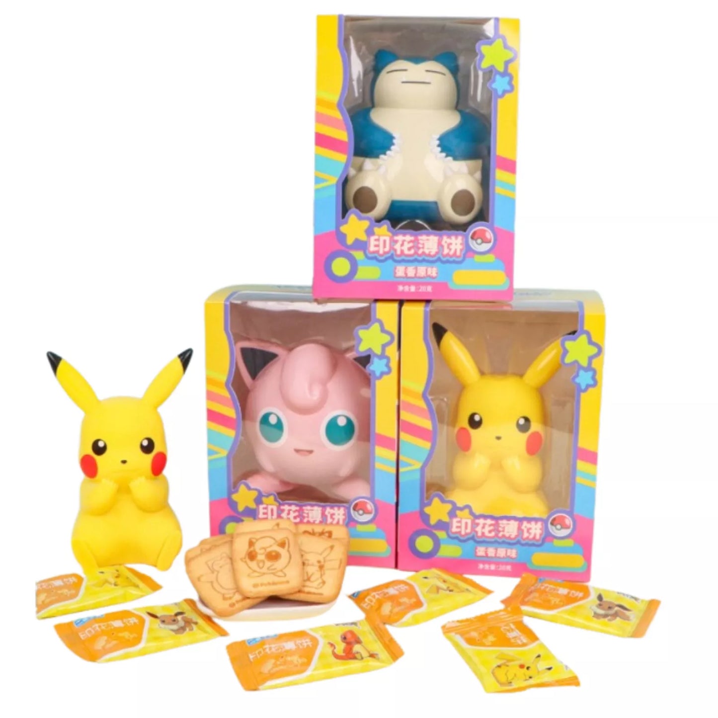 Pikachu LEDA - Boneco com Biscoitos - Sabor Panqueca