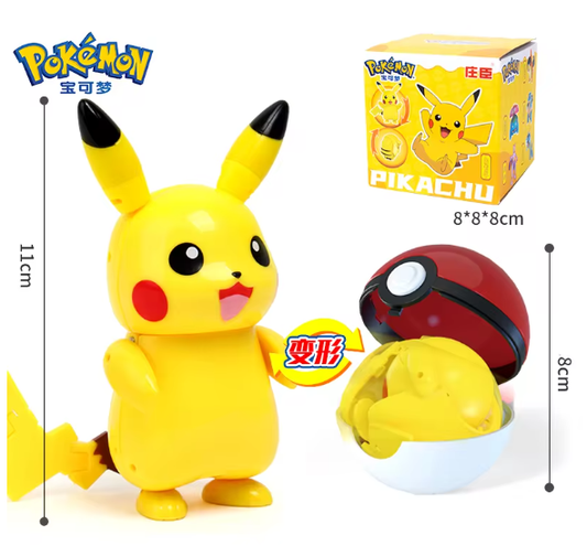 Pokémon Articulado - Pikachu na Pokébola (na Caixa)