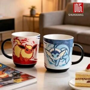 Caneca Muda de Cor Pokémon (Vaporeon e Flareon) - Original na Caixa