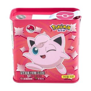 Bala de Goma em Lata (95g) - Jigglypuff e Wigglytuff - Sabores Morango e Pêssego