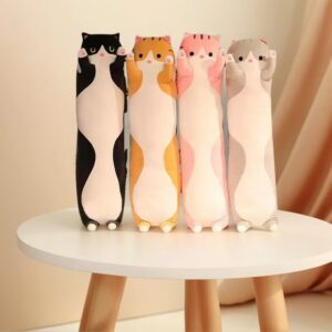 Gato Comprido 50cm - Frajola (preto e branco)